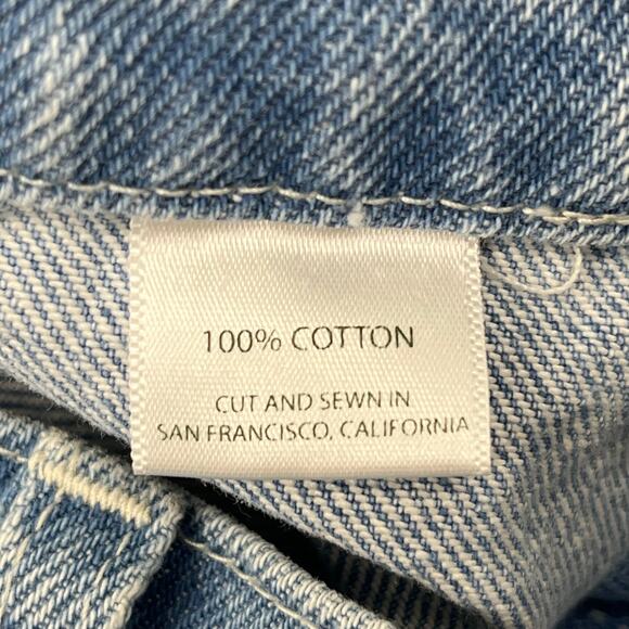 Gravel & Gold Placer Super High-Rise Wide Leg Cotton Blue Plus Size Denim Jeans - Picture 6 of 10